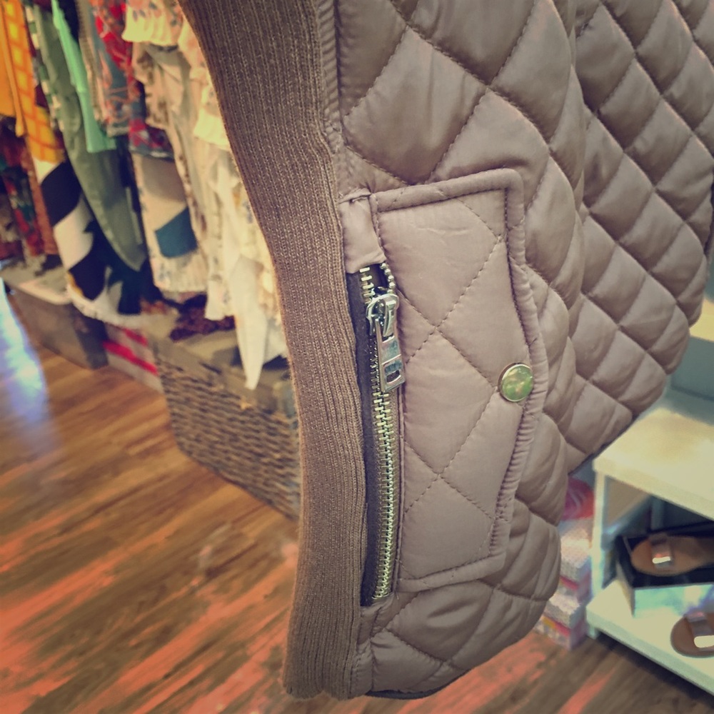 Padded mocha fall vest